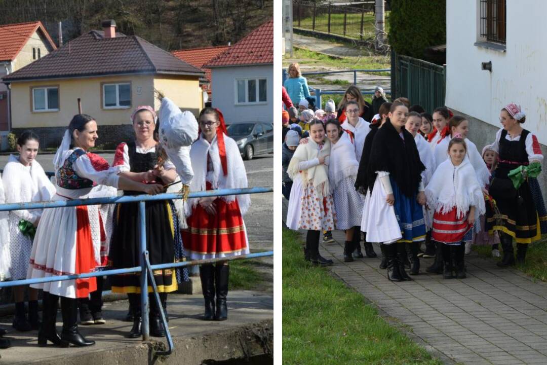 FOTO: Detičky z Poltára vyháňali zimu podpálením Moreny. Zvyk si prenášajú z pokolenia na pokolenie