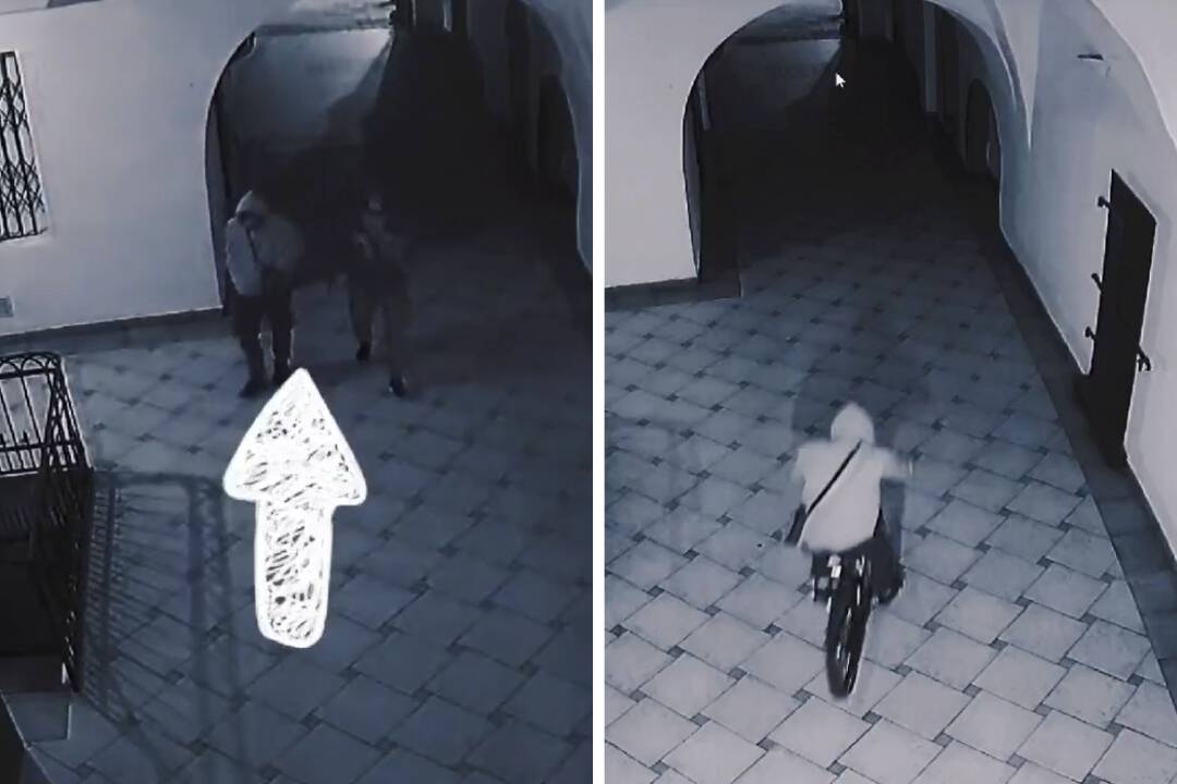 VIDEO: Polícia vyšetruje krádež bicykla na Námestí SNP. Kamera zachytila dvoch mužov, nepoznáte ich?