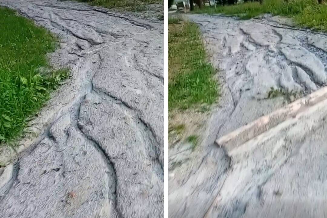 Foto: VIDEO: Zvolenčania kritizujú chodník v parku na Zlatom Potoku. Ako po ňom prejdú kočíky či starší ľudia, pýtajú sa