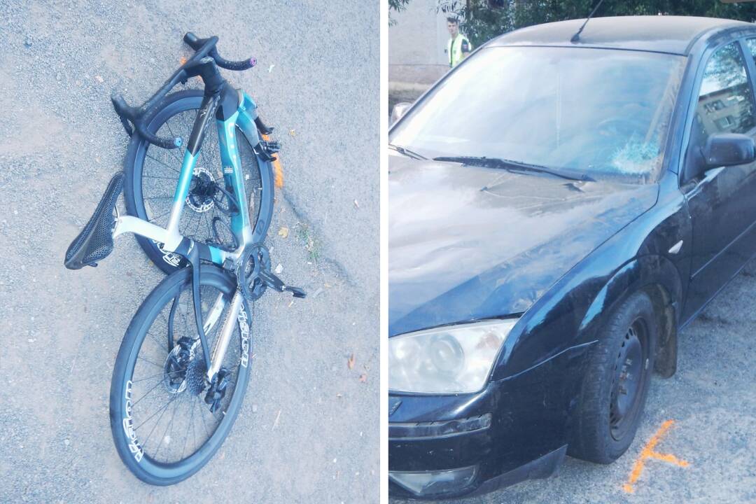 FOTO: Vodič zrazil pri Banskej Štiavnici cyklistu. Do nemocnice ho musel odviesť vrtuľník