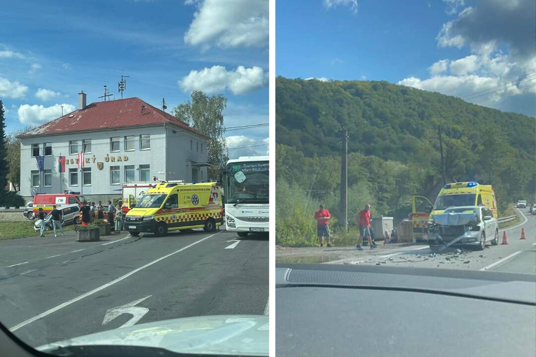 Foto: Dve nehody: V Sliači sa zrazili tri autá, nehodu vodičov zdržala aj vo Zvolene