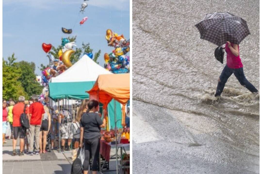 Foto: Na Zvolen sa rútia prívalové dažde a vietor.  Jarmok bol odložený, krízový štáb koná