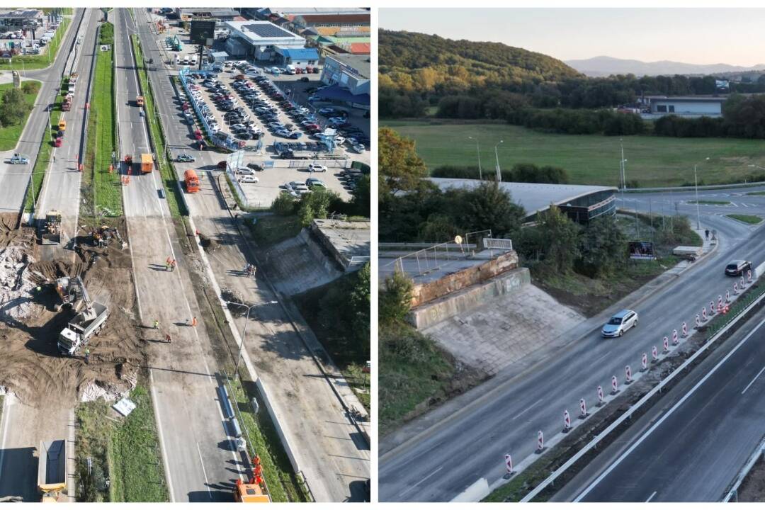 FOTO: Cesta R1 je v Banskej Bystrici opäť prejazdná. Búracie práce sa podarilo úspešne dokončiť