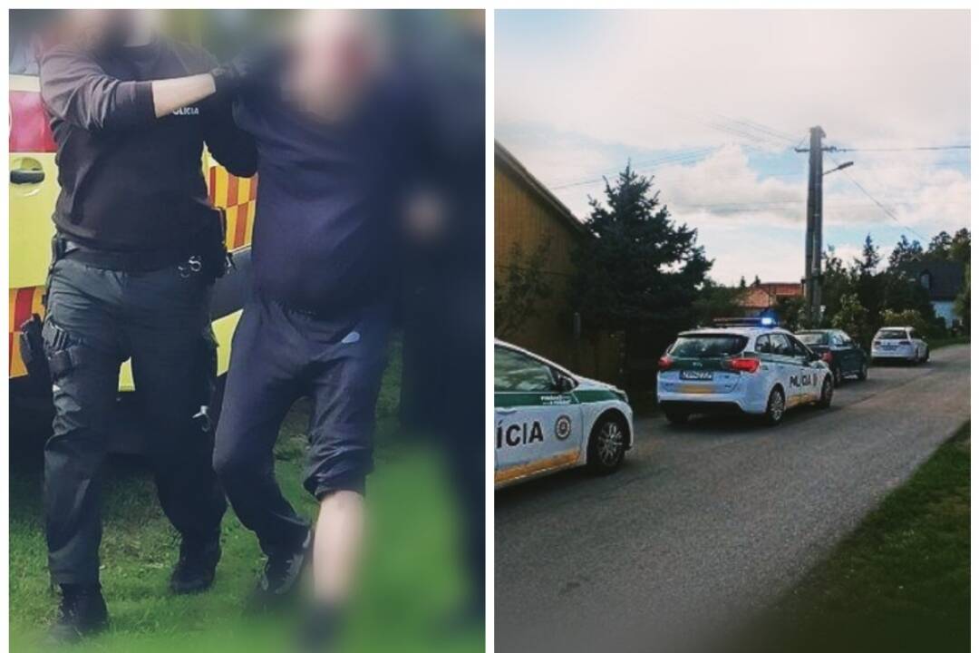 Foto: Policajná naháňačka v Krupine: vodič naooko zastavil, potom opäť ušiel, nezastavili ho žiadne výstrahy