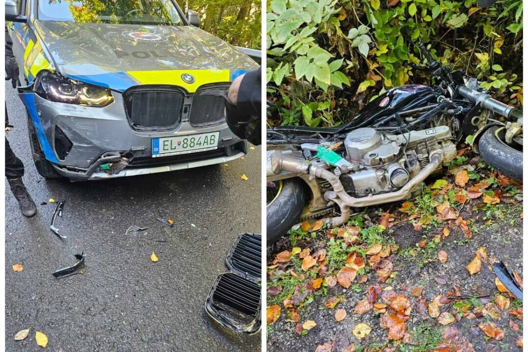 Foto: Bez vodičáku, bez povolenia, ale zato priamo do policajtov: Motocyklista v Malachove trafil rovno do problému