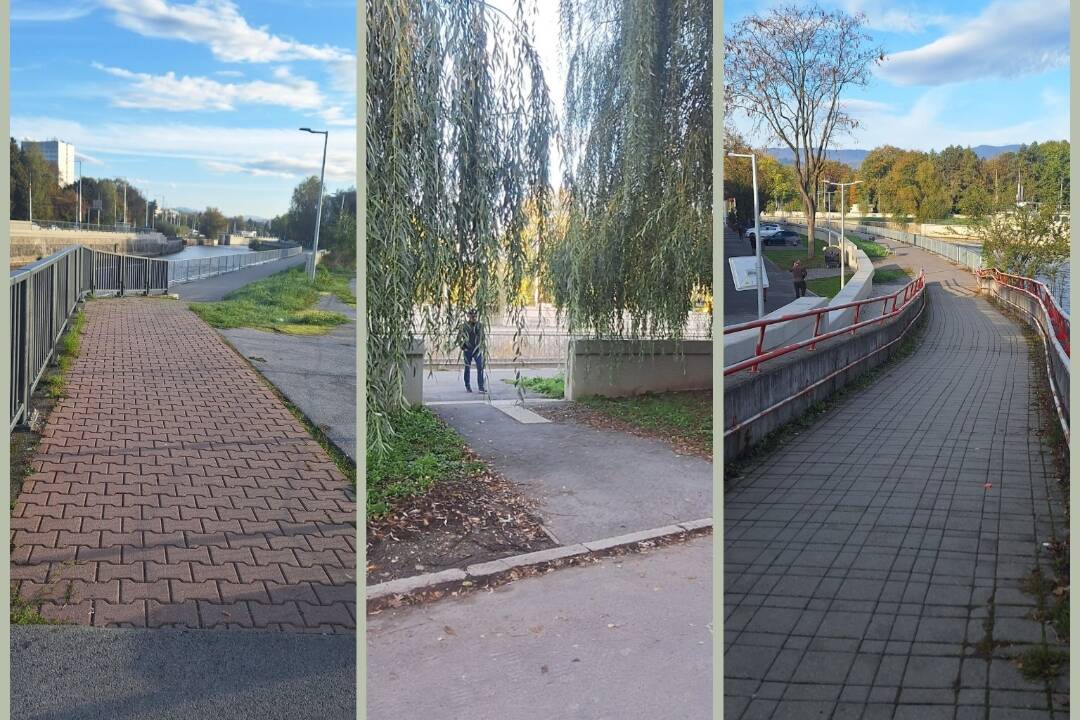 Foto: Promenáda pri Hrone v Bystrici bude počas štvrtka uzavretá. Na prechod použite obchádzky