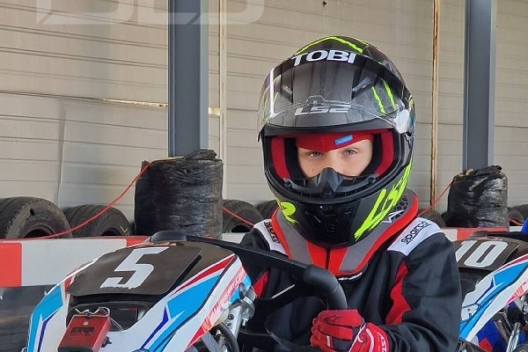 Foto: Majster Slovenska a nádejný talent v Rental Kartingu. Desaťročný Žiarčan Tobias je v slovenskej Top 15