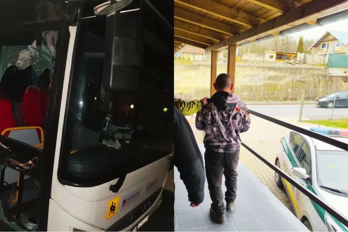 Foto: V Hnúšti zlodej rozbil sklo autobusu kvôli minciam. Lúpež za 20 eur ho vyjde poriadne draho