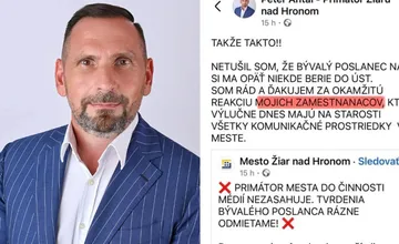 FOTO: V Žiari nad Hronom to vrie. Bývalý poslanec obviňuje primátora mesta z tejto veci